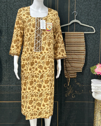 Cotton Kurti pant set - Kurti Connection USA