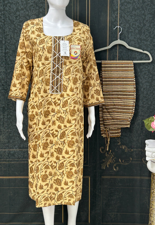 Cotton Kurti pant set - Kurti Connection USA