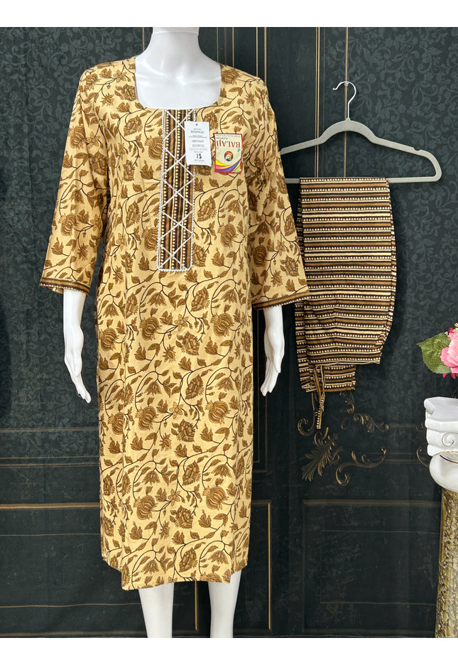 Cotton Kurti pant set - Kurti Connection USA