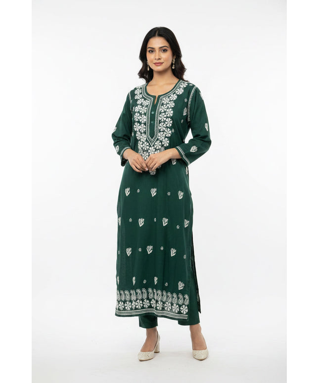Cotton chikankari Kurtis