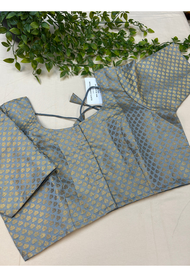 Grey Gold plus size blouse - Kurti Connection USA