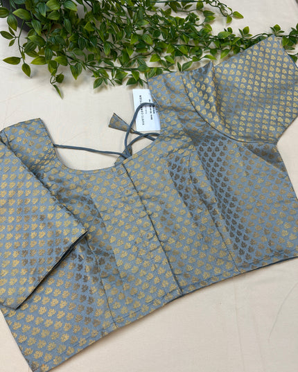 Grey Gold plus size blouse - Kurti Connection USA