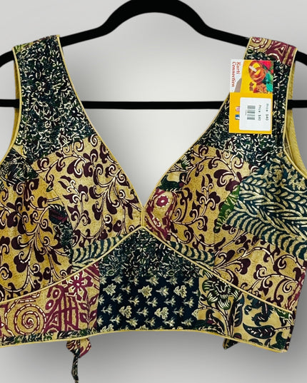 Printed cotton blouse - Kurti Connection USA