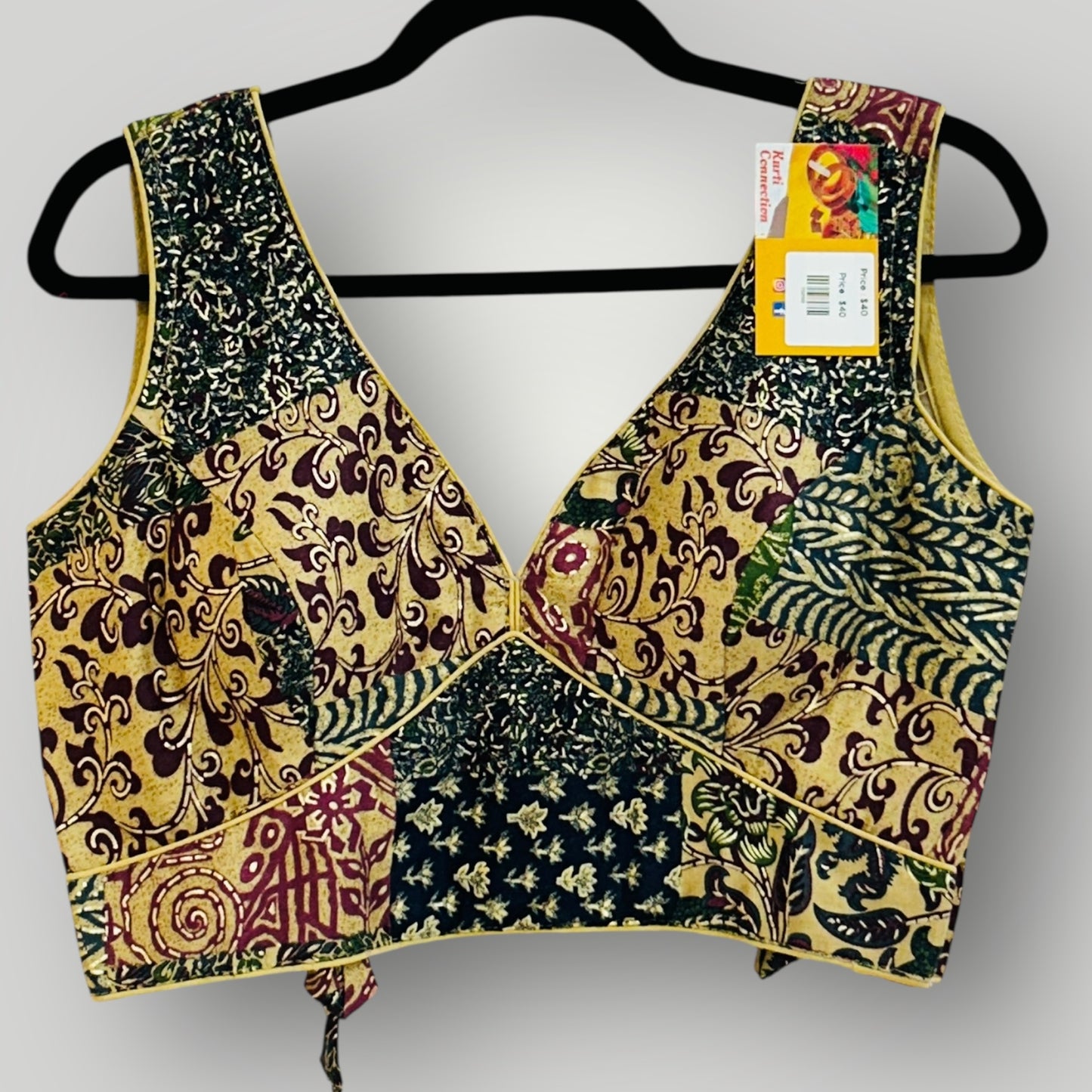 Printed cotton blouse