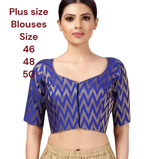 Royal blue blouse : plus size blouse