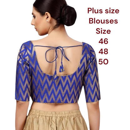 Royal blue blouse : plus size blouse