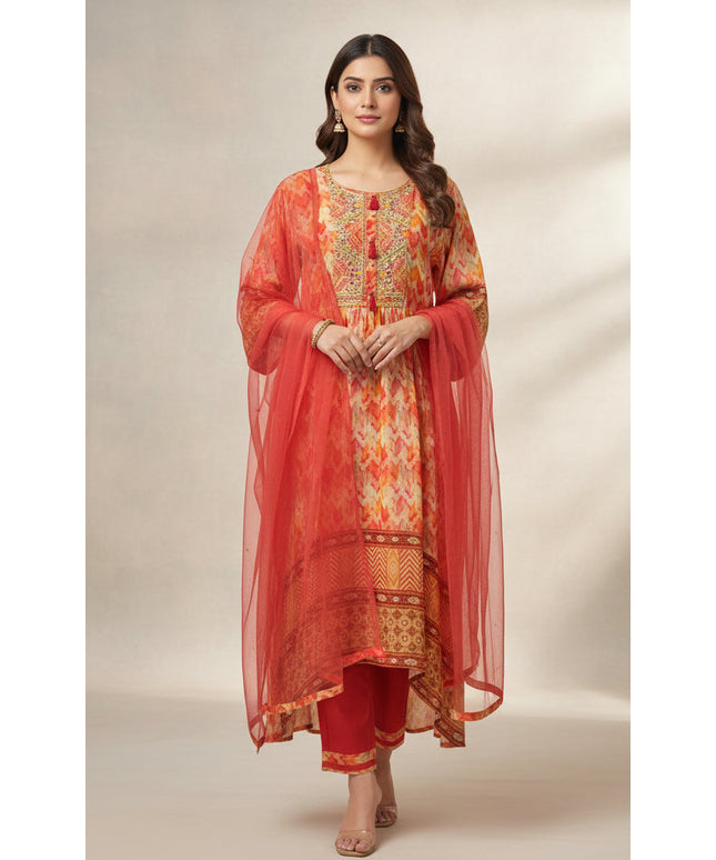 Chiffon kurti set