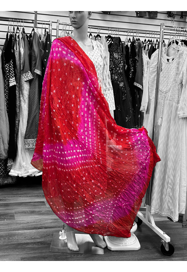 Bandhani silk dupatta : SALE - Kurti Connection USA