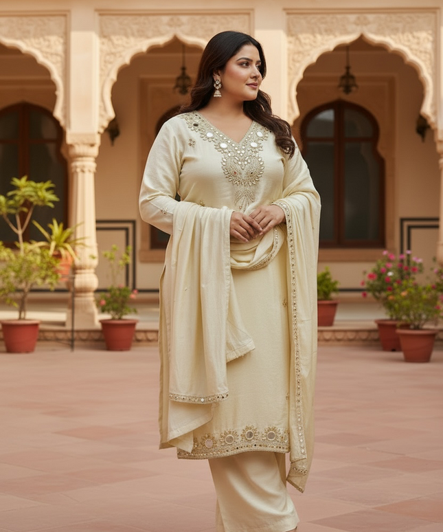 Tissue silk Sharara suit