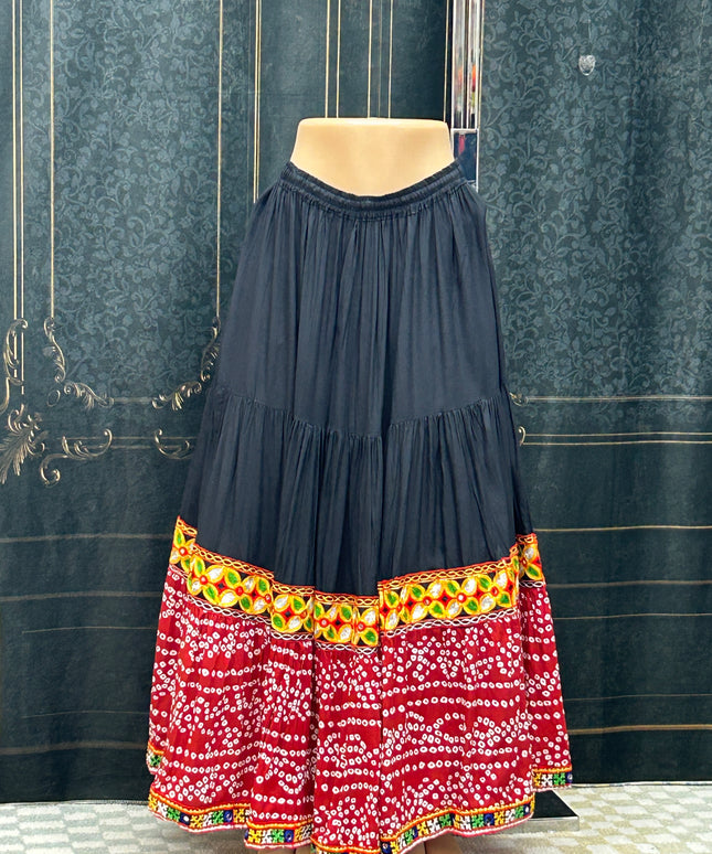 Bandhani skirt : garba chaniya