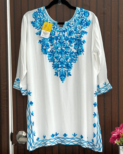 Cotton embroidered short Kurtis - Kurti Connection USA