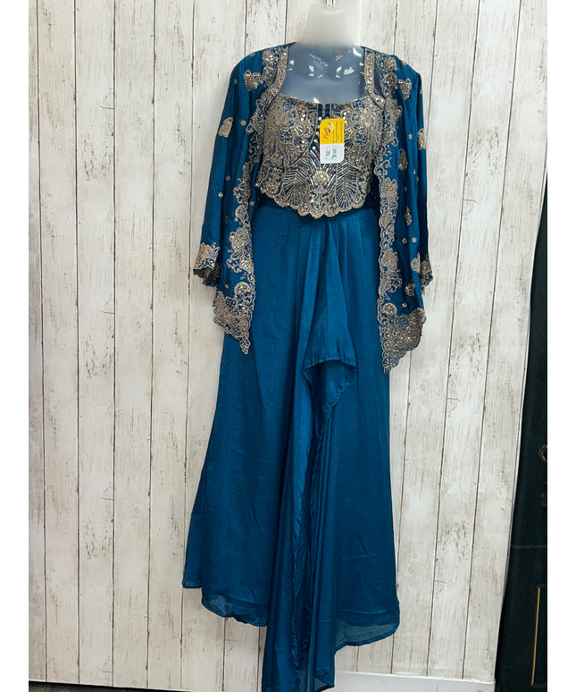 Chinon silk lehenga Choli set with jacket