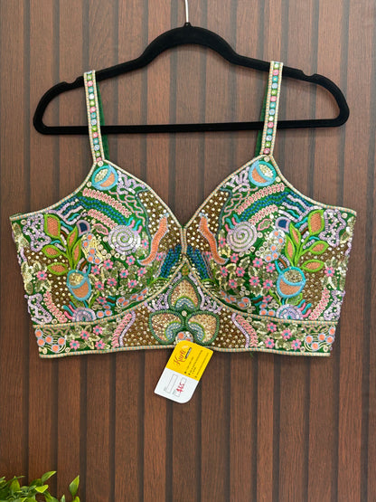 Embroidered sleeveless blouse