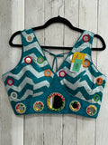 Cotton blouse with mirror