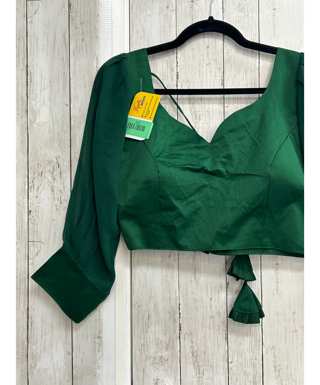 Green long sleeve blouse