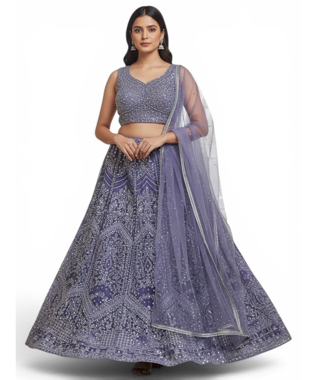 Lavender purple lehenga Choli