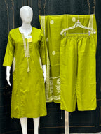 Dhabu cotton Kurti pant set