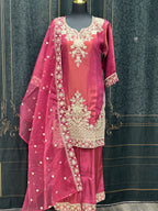 Tissue silk Plazzo suit