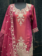 Tissue silk Plazzo suit