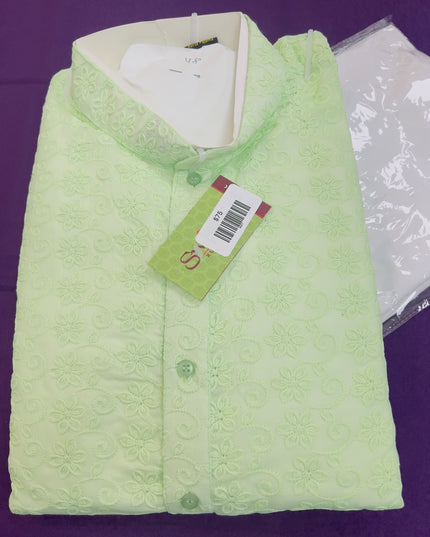 Cotton chikankari kurta pajama - Kurti Connection USA
