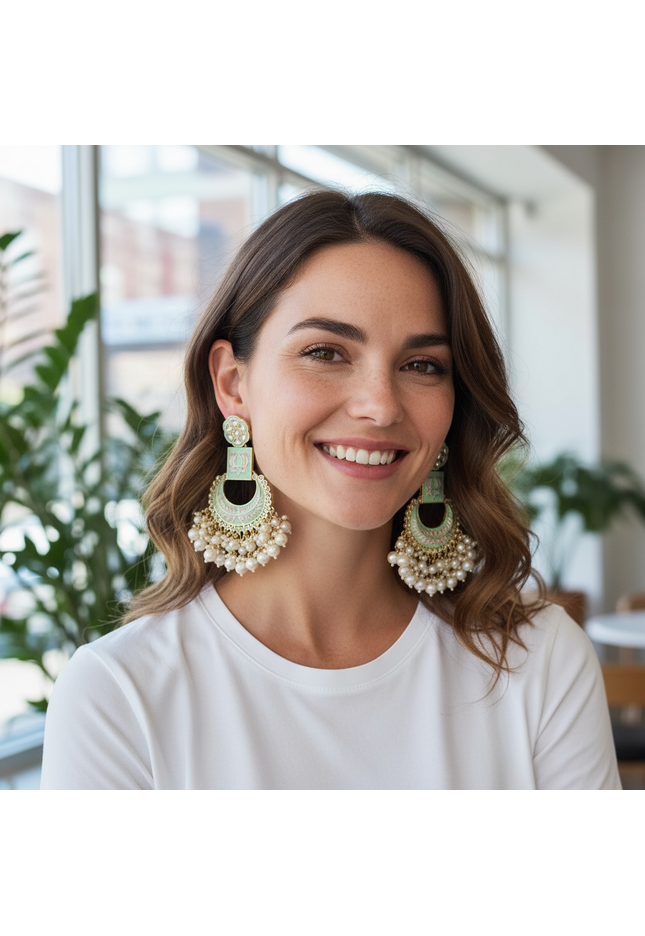 Chandbali earrings - Kurti Connection USA