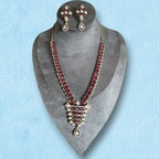 Ruby Red Kundan Necklace Set with Earrings | Indian Bridal Jewelry | Traditional Ethnic Wedding Jewelry | Bollywood Style