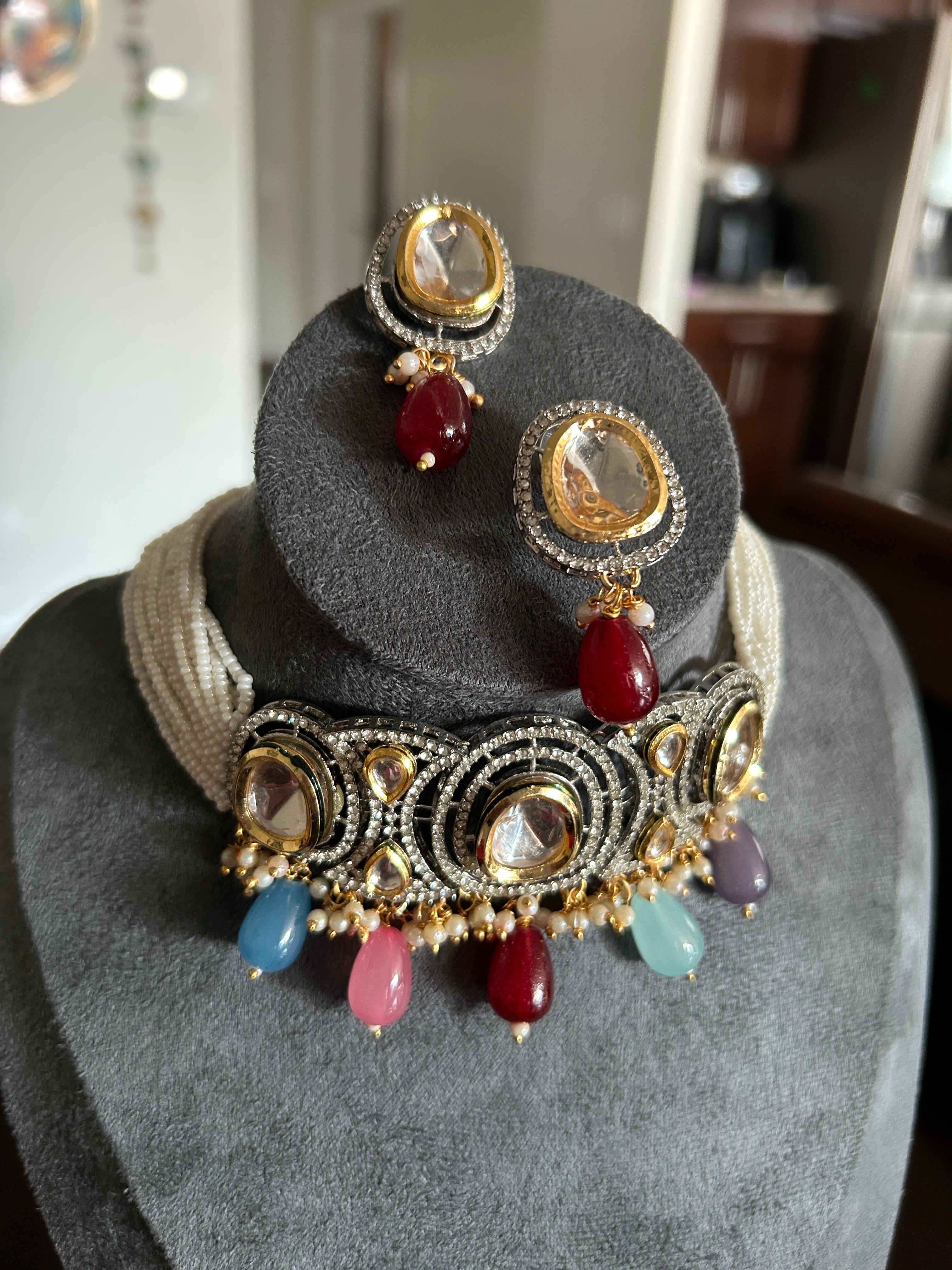 Kundan necklace set