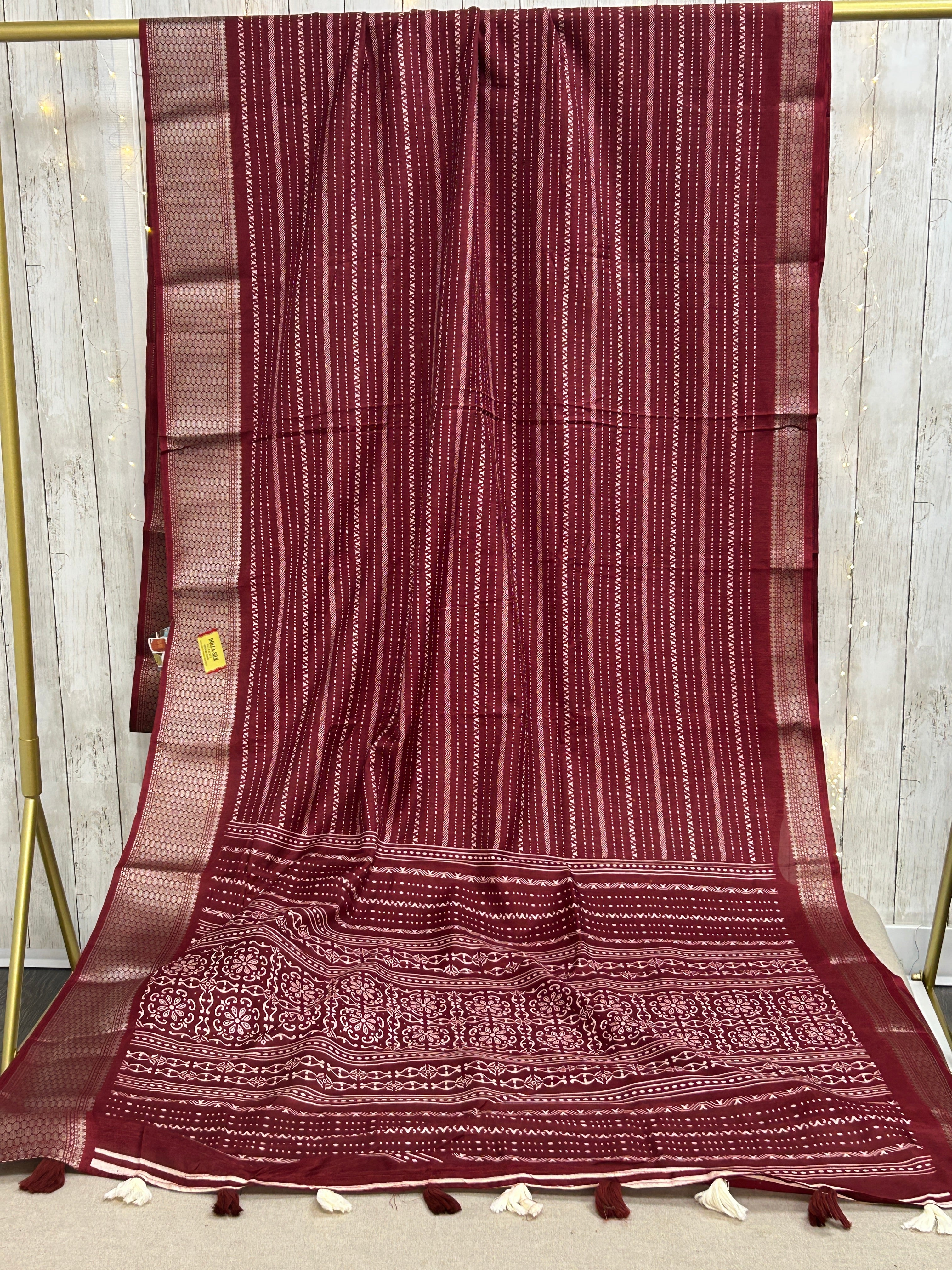 Dola silk saree with blouse piece