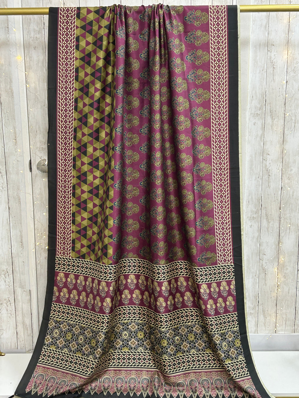 Ajrakh print saree