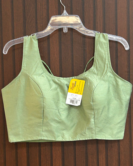 Light green silk blouse - Kurti Connection USA
