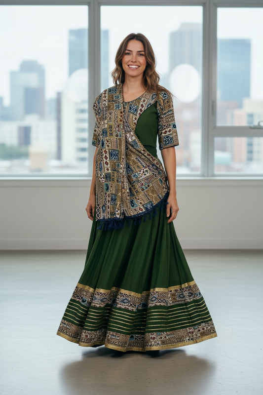 Cotton chaniya choli set
