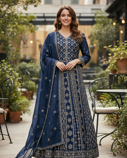 Party wear long gown - Kurti Connection USA