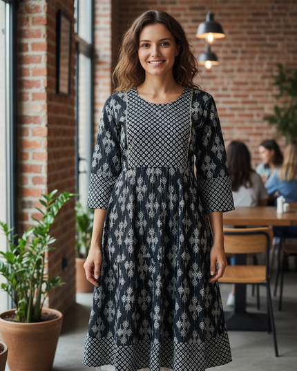 Cotton long Kurti - Kurti Connection USA