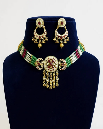 Choker necklace set - Kurti Connection USA