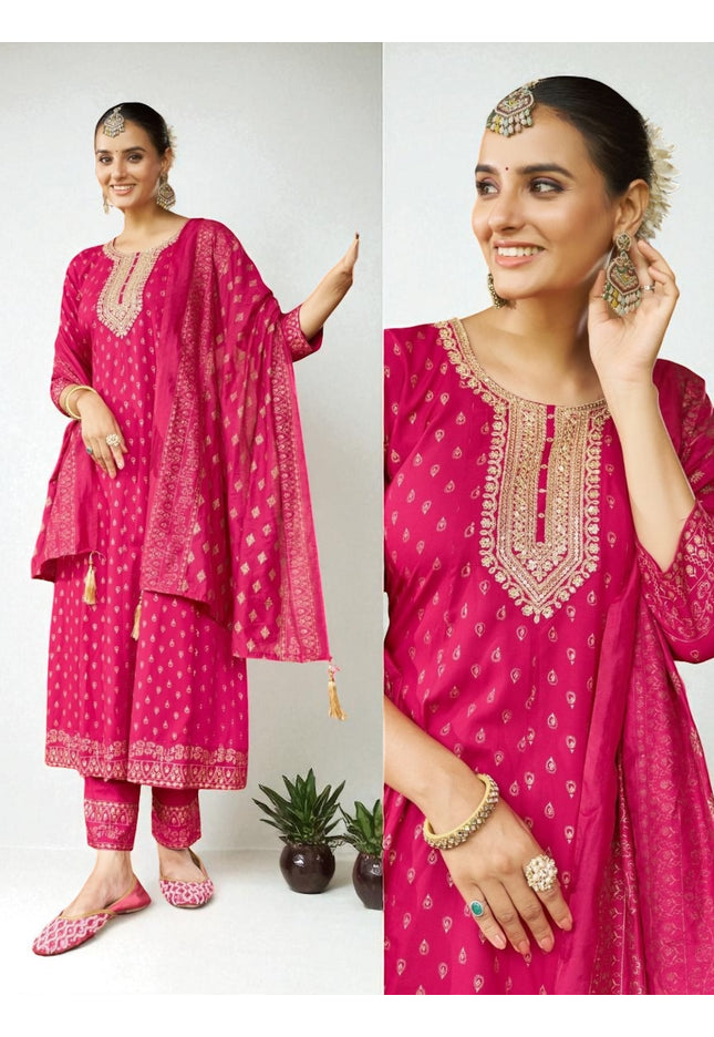 Pink : Plus size Kurti set - Kurti Connection USA