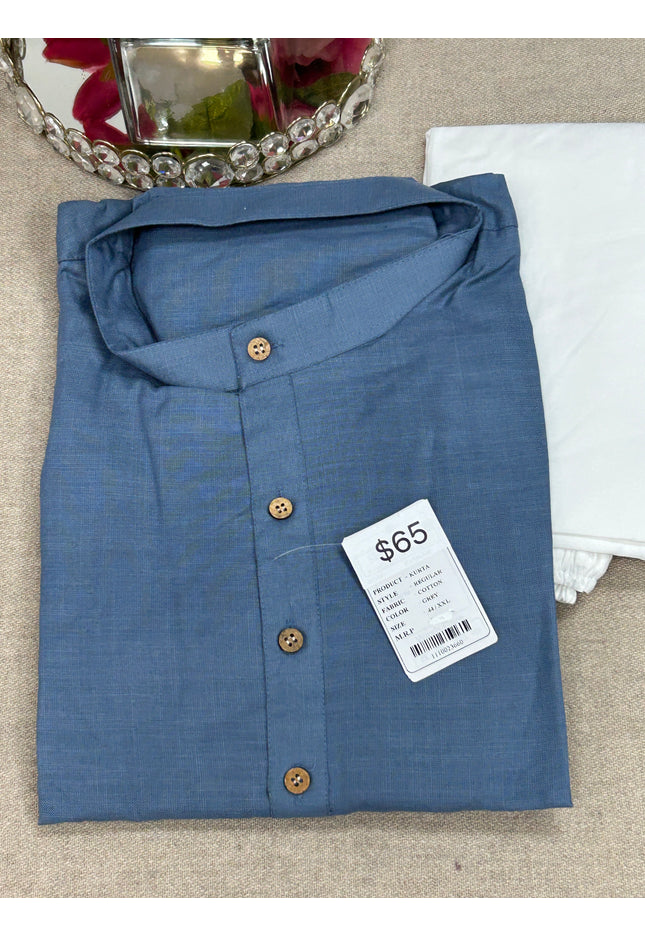 Pure cotton kurta pajama set - Kurti Connection USA