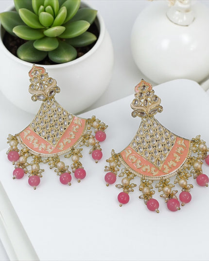 Light pink earrings - Kurti Connection USA