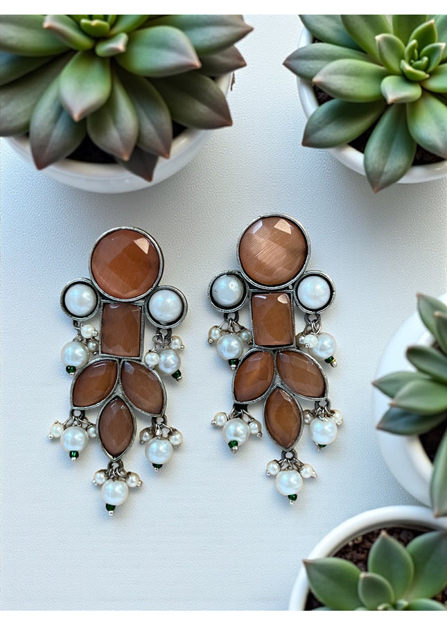 Oxidized earrings | Indian jewelry - Kurti Connection USA