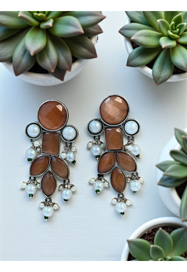 Oxidized earrings | Indian jewelry - Kurti Connection USA