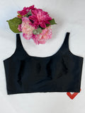 Black sleeveless blouse
