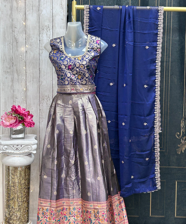 Pattu lehenga for girls