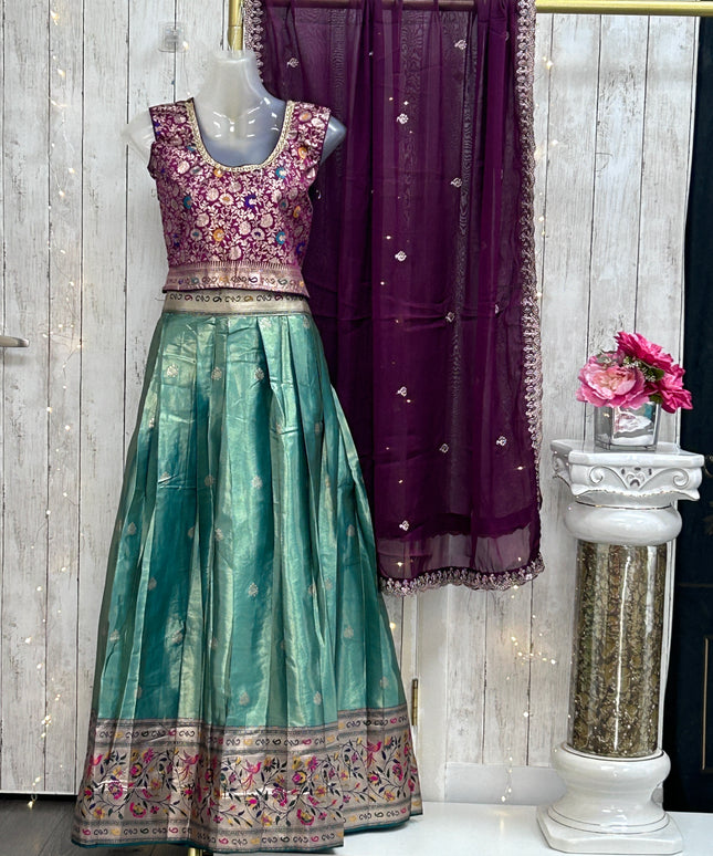 Pattu lehenga for girls