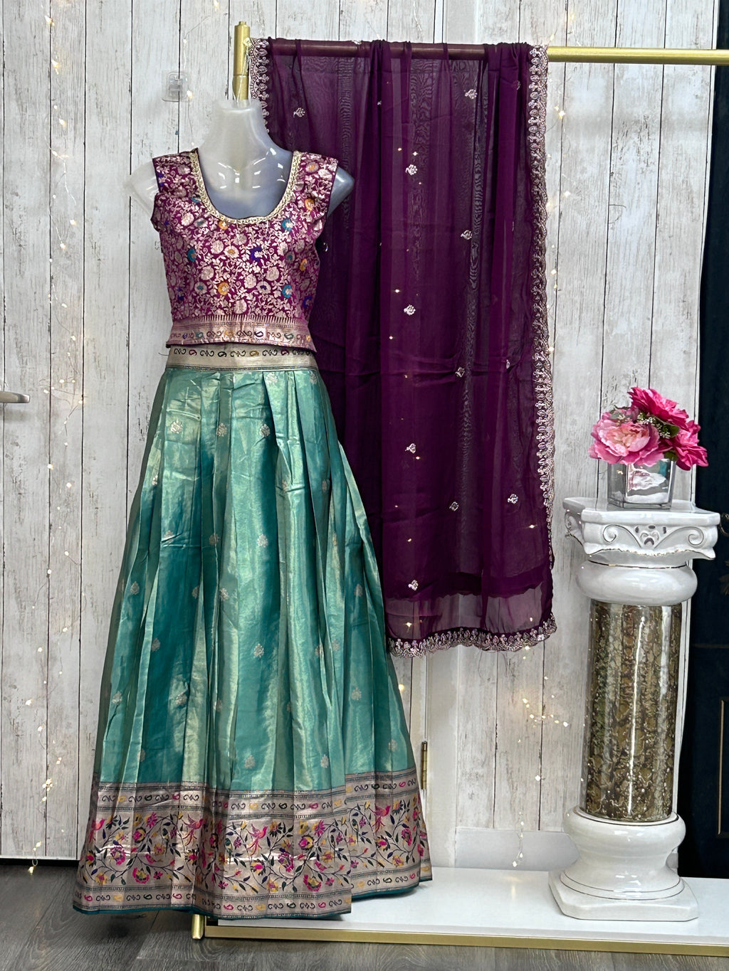 Pattu lehenga for girls