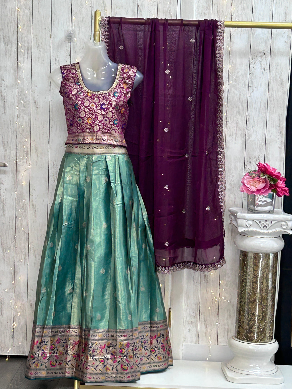 Pattu lehenga for girls