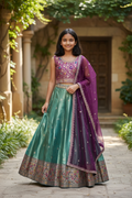 Pattu lehenga for girls