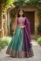 Pattu lehenga for girls