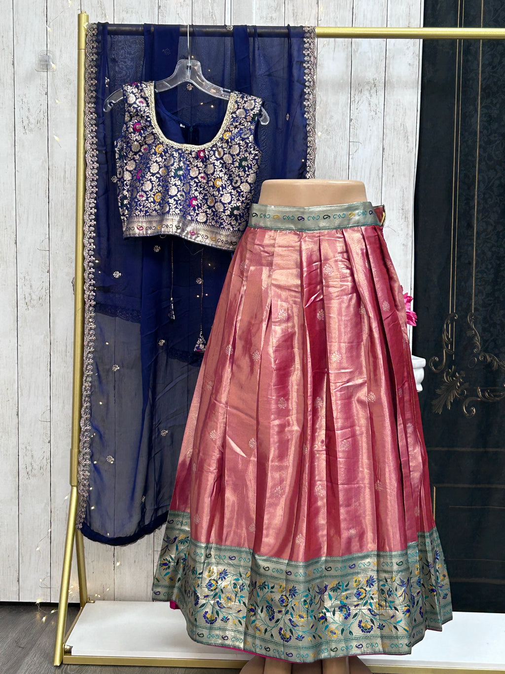 Pattu lehenga for girls