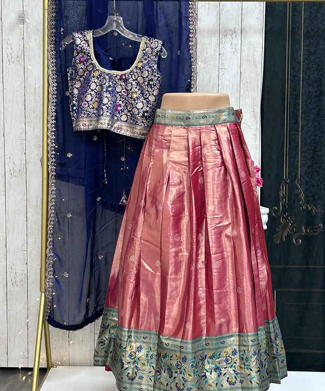 Pattu lehenga for girls