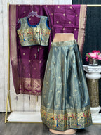 Pattu lehenga for girls