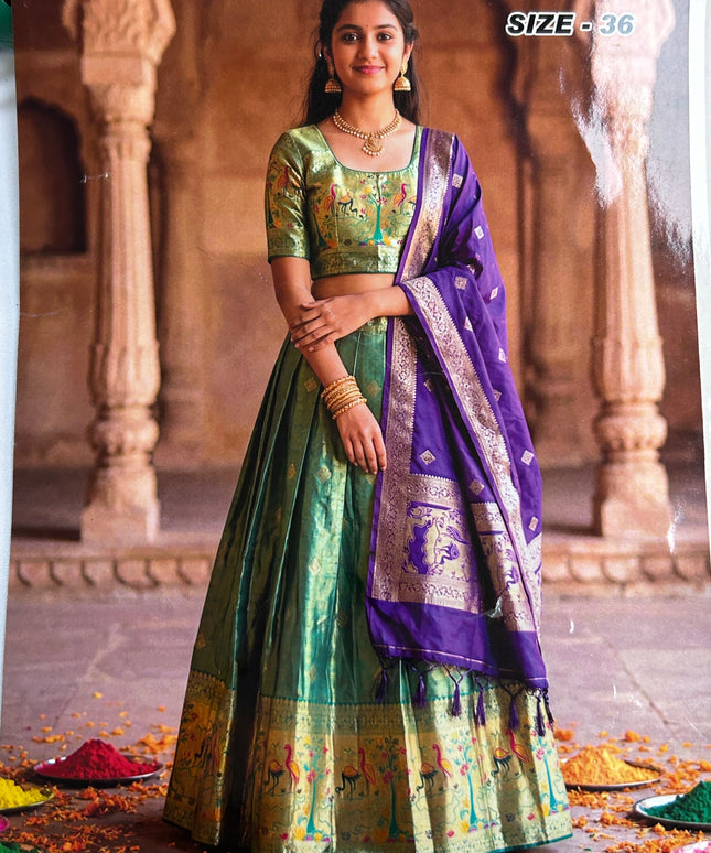 Pattu lehenga for girls